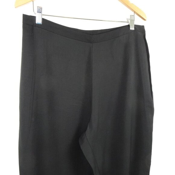 Natori Sanded Twill Pants Women's 16 Black Tapered Lightweight - Picture 3 of 11